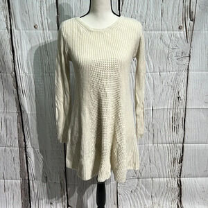 Romeo & Juliet Couture Oatmeal Long Sleeved Sweater Dress - Small